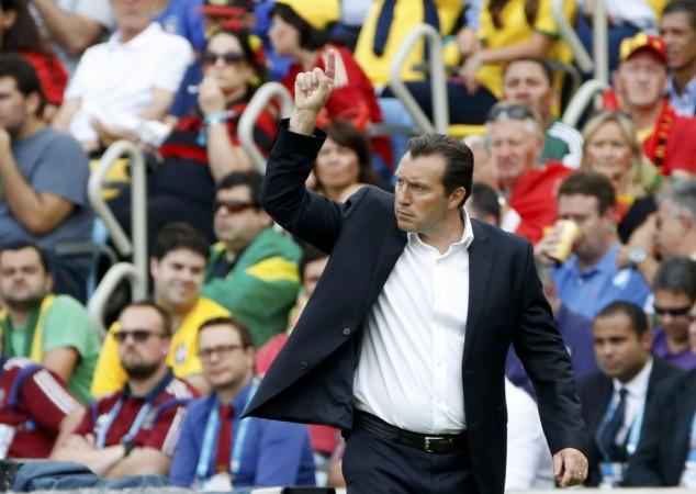 Belgium coach Marc Wilmots gestures during their 2014 World Cup Group H match against Russia at the Maracana stadium in Rio de Janeiro Belgium head coach Marc Wilmots