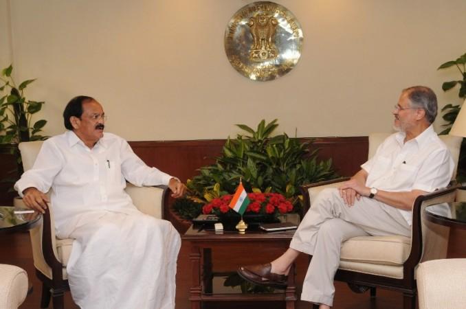 Venkaiah Naidu with Najeeb Jang