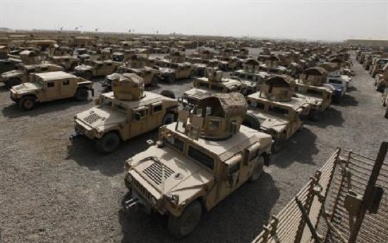 Dozens of US Humvees captured by ISIS are being sent to Syria