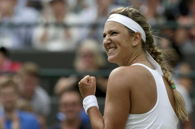 Victoria Azarenka of Belarus reacts after defeating Mirjana Lucic-Baroni. Victoria Azarenka Wimbledon