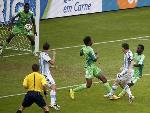 Argentina forward Lionel Messi scores against Nigeria, 25 June Lionel Messi Argentina Nigeria