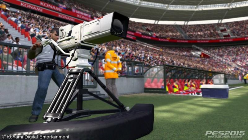 Konami releases screen of a camera in the stadium. PES 2015