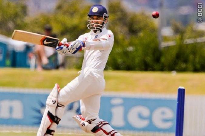 Ajinkya Rahane in action against Leicestershire in first warm up match. Ajinkya Rahane