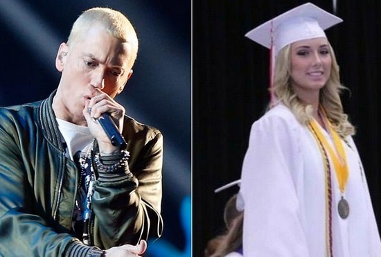 Eminem's daughter has graduated school with high honors.
