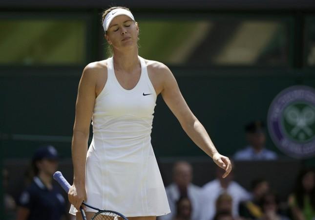Maria Sharapova during her match against Angelique Kerber. Maria Sharapova