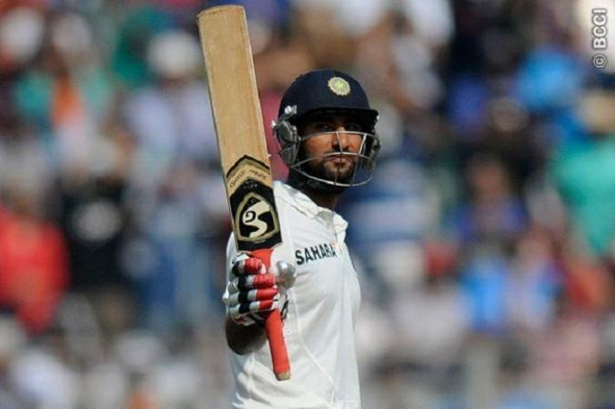 Cheteshwar Pujara reacts during a match for Team India. Cheteshwar Pujara