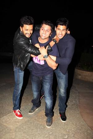 Riteish Deshmukh, Mohit Suri and Sidharth Malhotra at the Riteish Deshmukh, Mohit Suri and Sidharth Malhotra at the