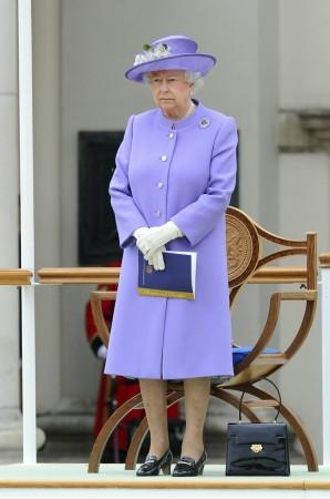 Britain's Queen Elizabeth attends a Solemn Drumhead service at the Royal Hospital Chelsea in London Queen Elizabeth II