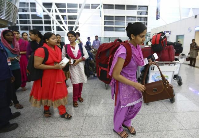 Indian nurses return home