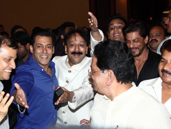 Shah Rukh and Salman Khan with Baba Siddiqui
