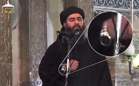 al-Baghdadi's Rolex watch has turned into a Twitter joke, with some calling it fake, Made in China imitation material.