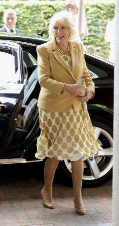 Britain's Camilla, Duchess of Cornwall arrives at the Wimbledon Tennis Championships in London Camilla Parker Bowles
