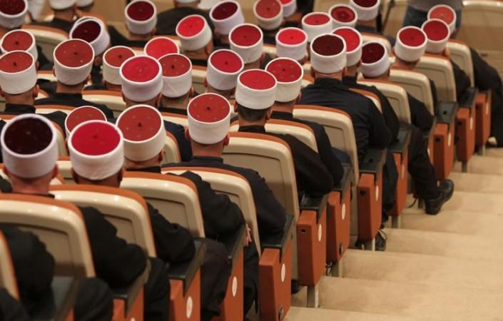 Druze leaders in a political meeting. Druze leaders in a political meeting