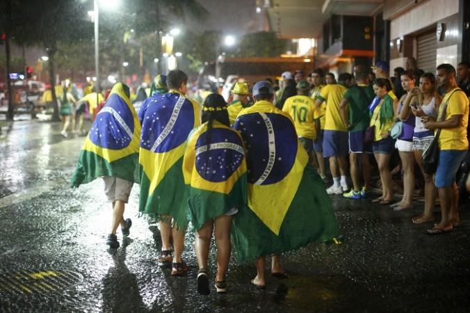 Brazil saw their dreams of clinching the World Cup on home soil end in the most stunning fashion Brazil fans crowd supporters