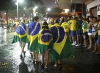 Brazil fans crowd supporters