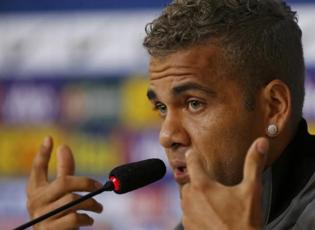 Alves did not feature in the semfinal due to a back injury Dani Alves