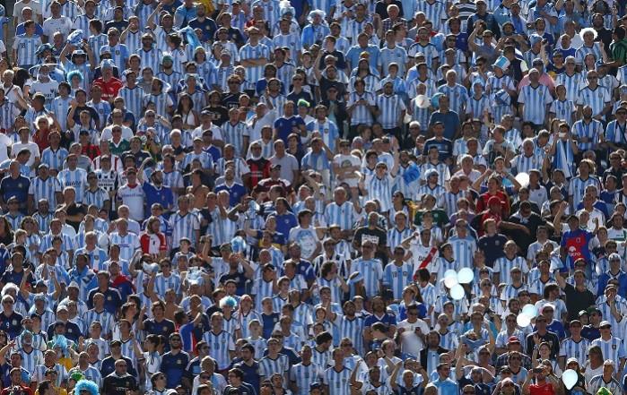 The Argentina fans will hope to be the ones celebrating at the final whistle of their 2014 FIFA World Cup final against Germany Argentina fans
