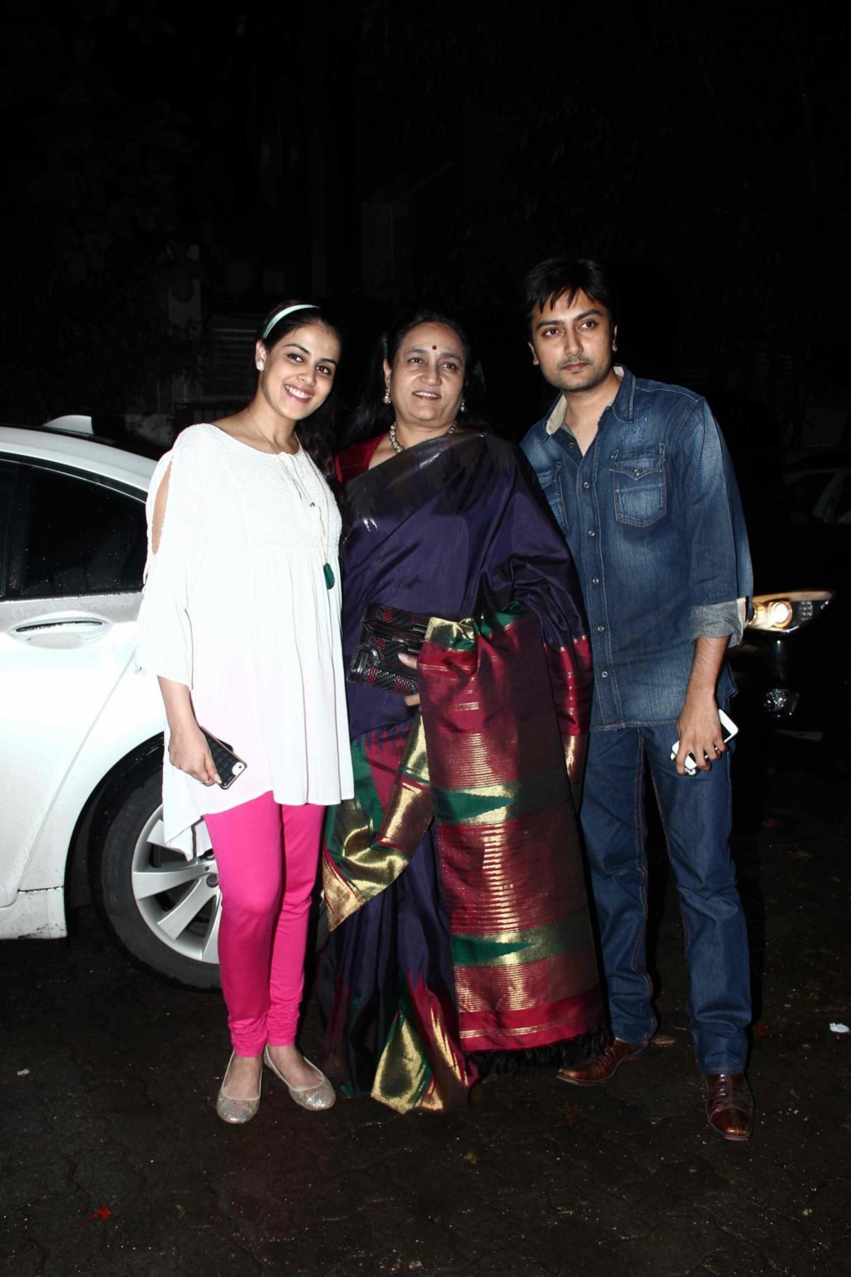 Genelia with mother-in-law Vaishali Deshmukh and brother Dheeraj Deshmukh