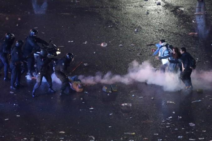 Argentina's fans clash with riot police after Argentina lost to Germany in 2014 World Cup final soccer match in Brazil, at public square viewing area in Buenos Aires Argentina's fans clash with riot police after Argentina lost to Germany in 2014 World Cup final soccer match in Brazil, at public square viewing area in Buenos Aires