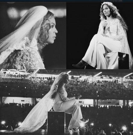 Beyonce during the On the Run concert Beyonce during the On the Run concert