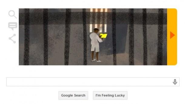 A depiction of Mandela studying for LLB in the prison in Robben Islands. Mandela Doodle Prison