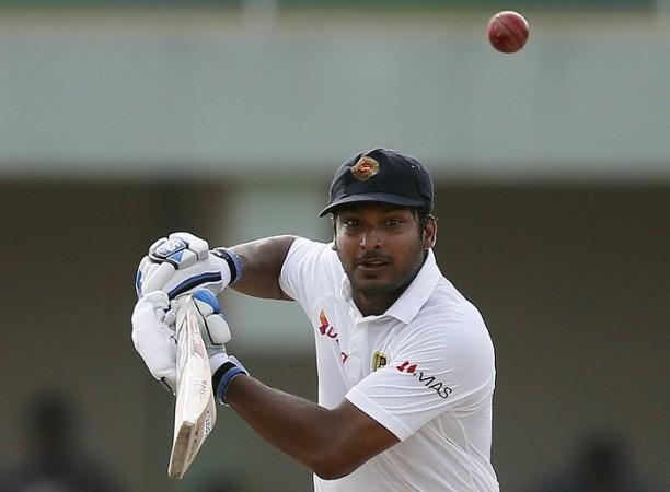 Kumar Sangakkara plays a shot during the fourth day of the first test cricket match against South Africa. Kumar Sangakkara