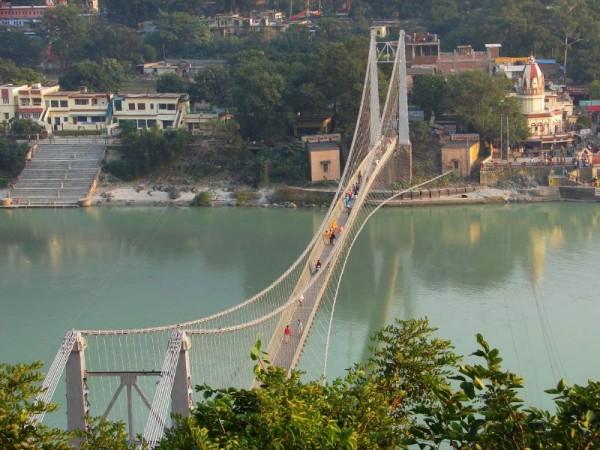 Ramjhula bridge over river Ganga, Rishikesh Rishikesh