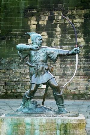 The Robin Hood statue in Nottingham Robin Hood