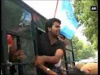 nsui-workers-protest-against-shiv-sena