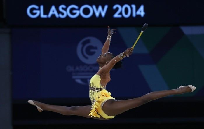 South Africa's Grace Legote performs at the Commonwealth Games in Glasgow Commonwealth games