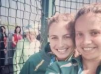 Queen phot-bombing a selfie.