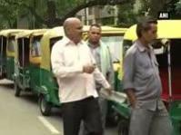 File Photo Auto rickshaws go on a day long strike against Delhi Police