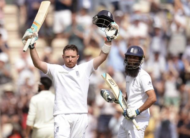 Ian Bell raises his arms in delight after striking a wonderful century in the third Test against India Ian Bell Moeen Ali England