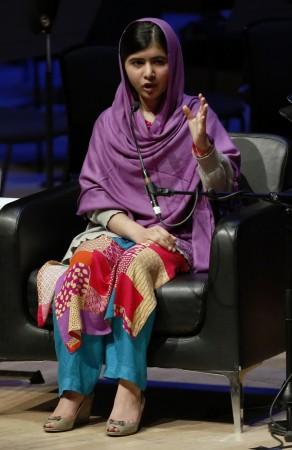 Malala Yousafzai speaks during the Women of the World Festival (WOW) at the Southbank Centre in London on March 8, 2014. Malala Yousafzai