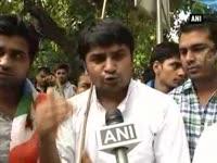nsui-members-protest-over-csat-exam-outside-rajnath-singhs-residence