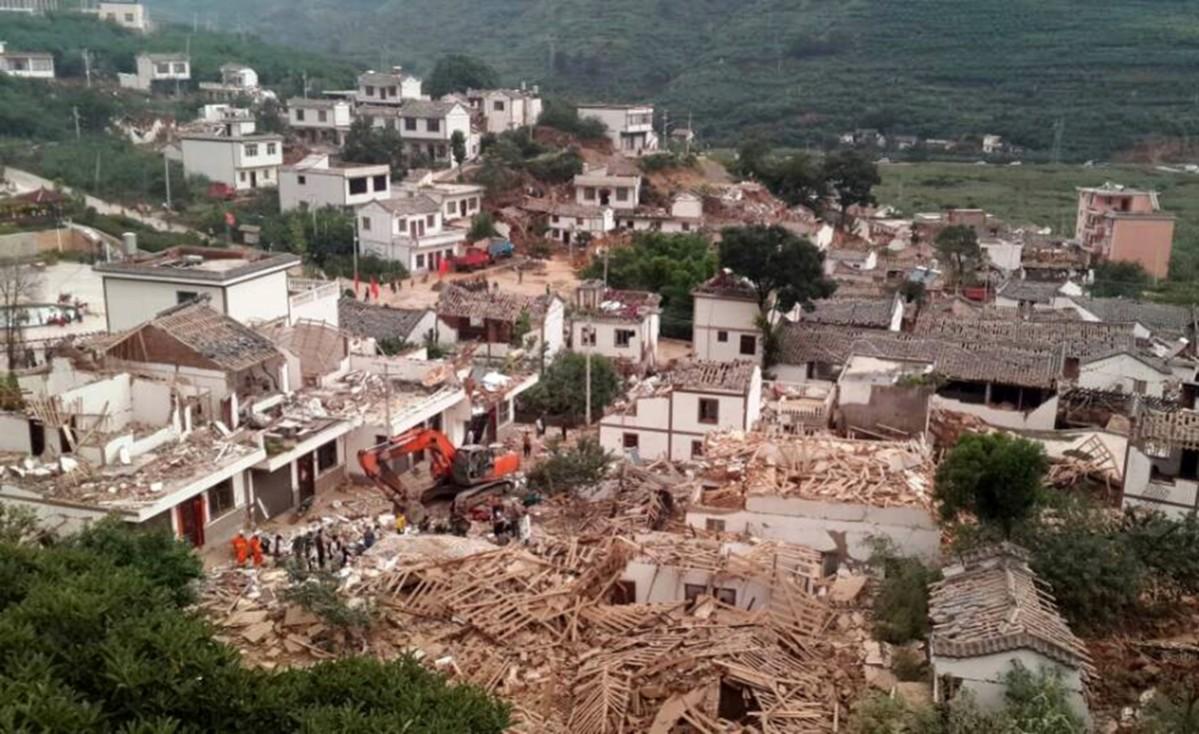 Quake-hit Ludian country in China's Yunnan province. China Earthquake