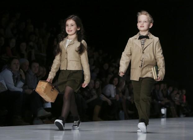 Child models during a fashion show Lakme Fashion Week 2014