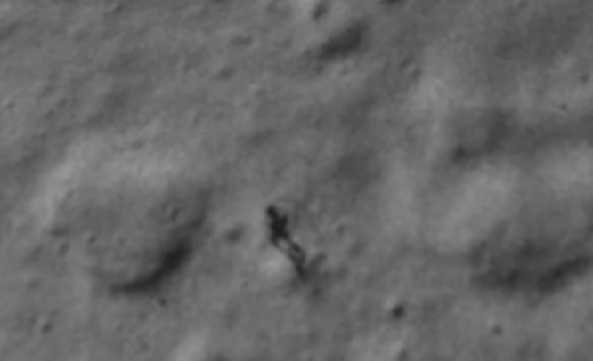 UFO Sighting: Alien-Like Figure Spotted on The Moon by Google Earth