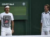 Roger Federer with coach Stefan Edberg