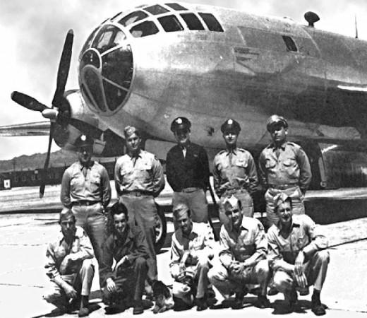 The Bock's car and its crew, who dropped the 'Fat Man' atomic bomb on Nagasaki on 9 August, 1945 Nagasaki Nuclear Attack