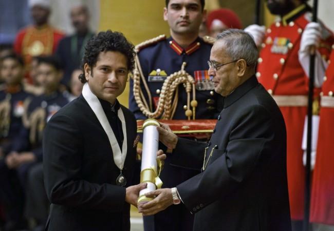 Sachin Tendulkar receives the Bharat Ratna