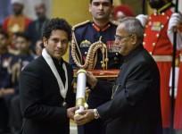 Sachin Tendulkar receives the Bharat Ratna