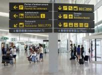 passengers arrive at airport