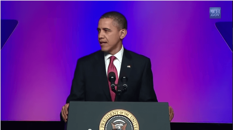 President Obama sings
