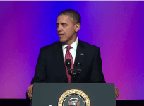President Obama sings