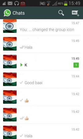 Screenshot of a WhatsApp chat screen WhatsApp dp's