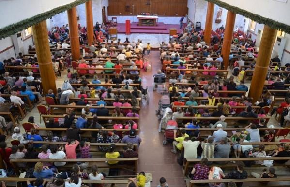 Iraqi refugees at a church in Erbil Iraqi refugees at a church in Erbil