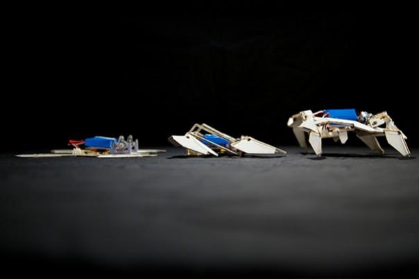 The Origami Robot can construct itself in four minutes and crawl away. Robot