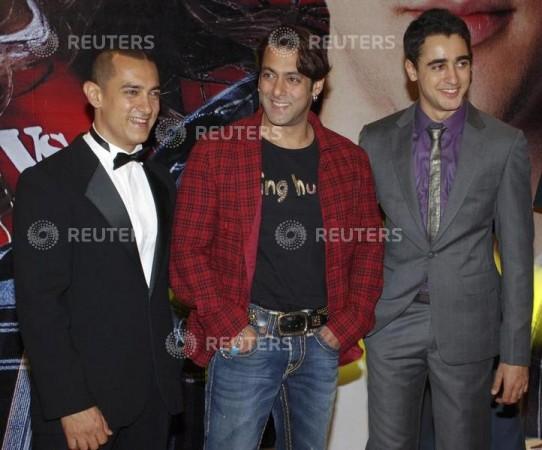 Aamir Khan, Salman Khan and Imran Khan (from left to right) Aamir - Salman