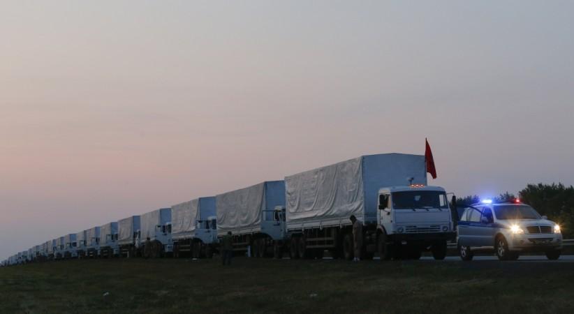 Kiev has said it would not allow Russian Convoy of 'humanitarian aid' to enter Ukraine as doubt grows of Moscow's intentions. Kiev has said it would not allow Russian Convoy of 'humanitarian aid' to enter Ukraine as doubt grows of Moscow's intentions.